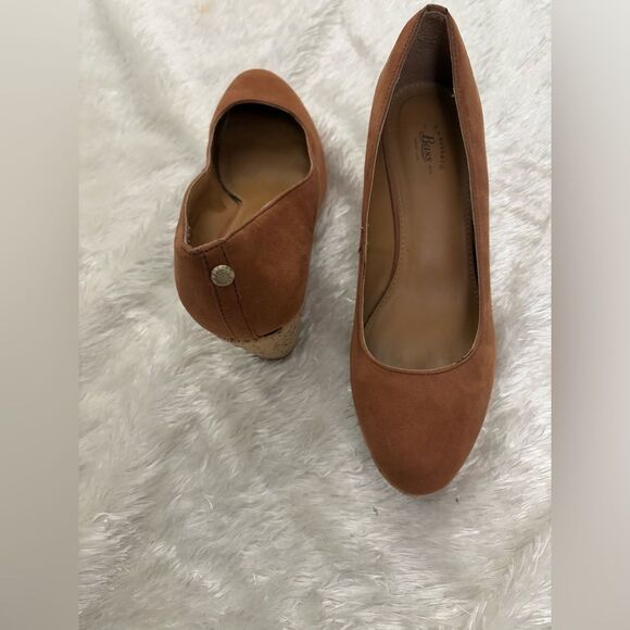 G.H Bass Cork Kalie wedge caramel brown size 9.5 - Picture 3 of 5